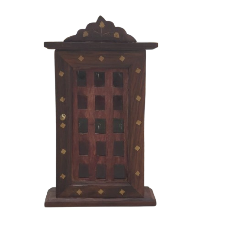 Decorative Almirah Shaped Wooden Key Holder – A Charm of Tradition and Functionality